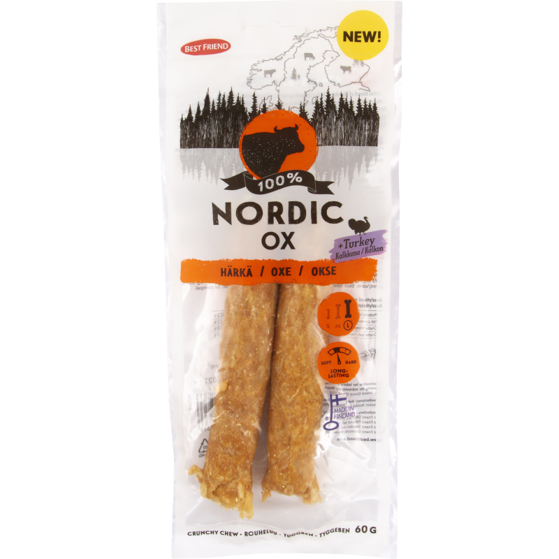 Rouheluu Best Friend 2 kpl 60 g Nordic härkä + kalkkuna