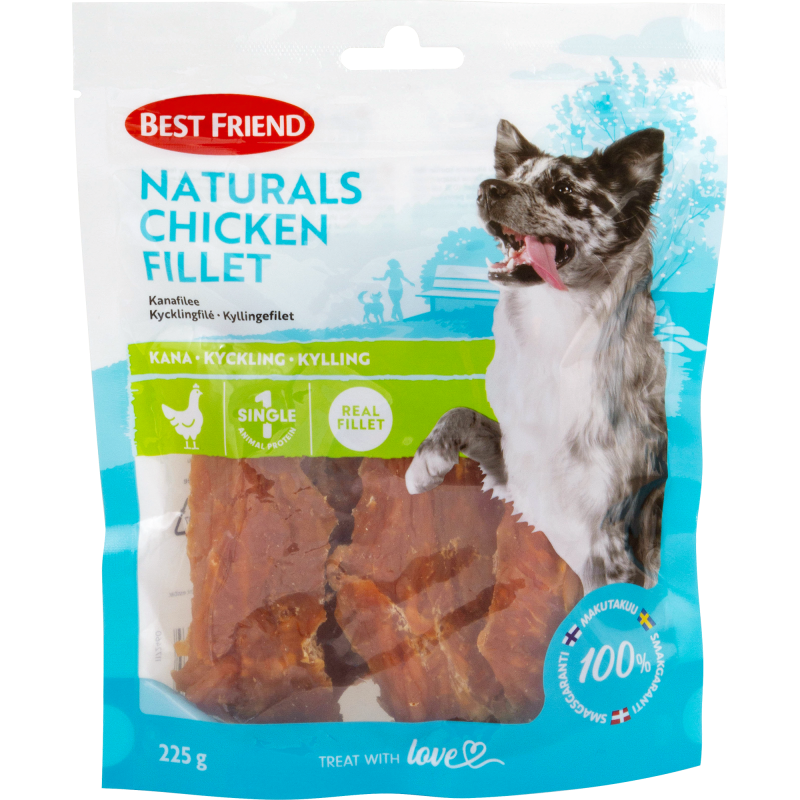 Koiran herkku Best Friend 225 g Naturals kanafilee