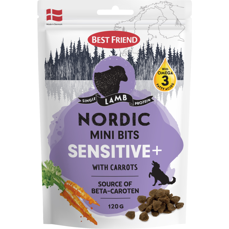 Koiran herkku Best Friend 120 g Nordic Mini Bits Sensitive+