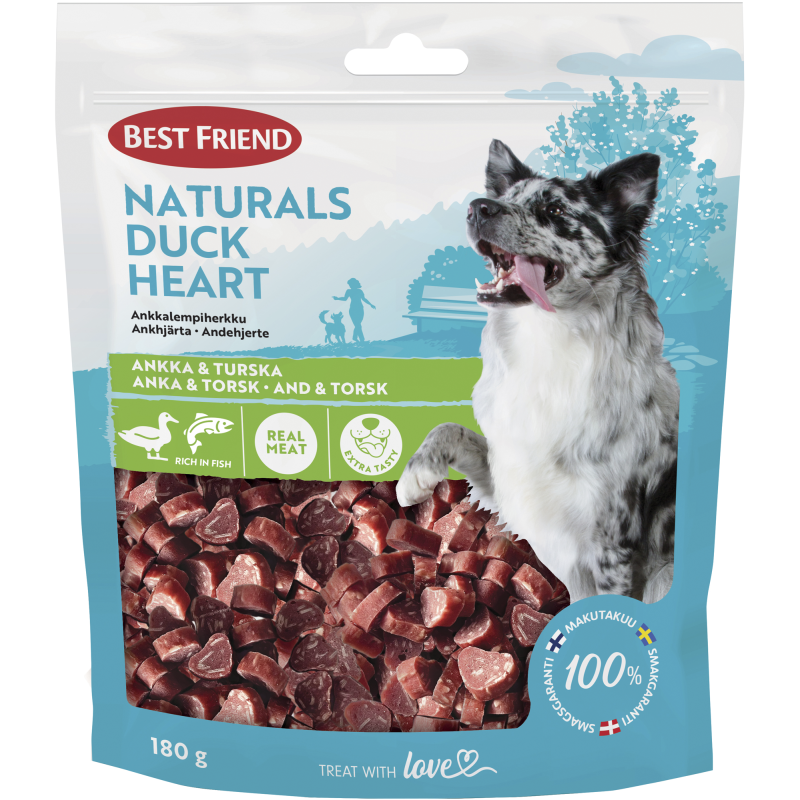 Koiran herkku Best Friend Naturals 180 g ankkalempiherkku