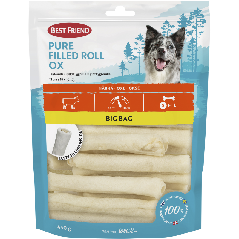 Täyterulla Best Friend 18 kpl 450 g Pure härkä