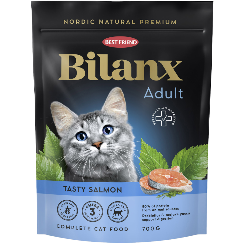 Kissanruoka Best Friend 700 g Bilanx Adult lohi