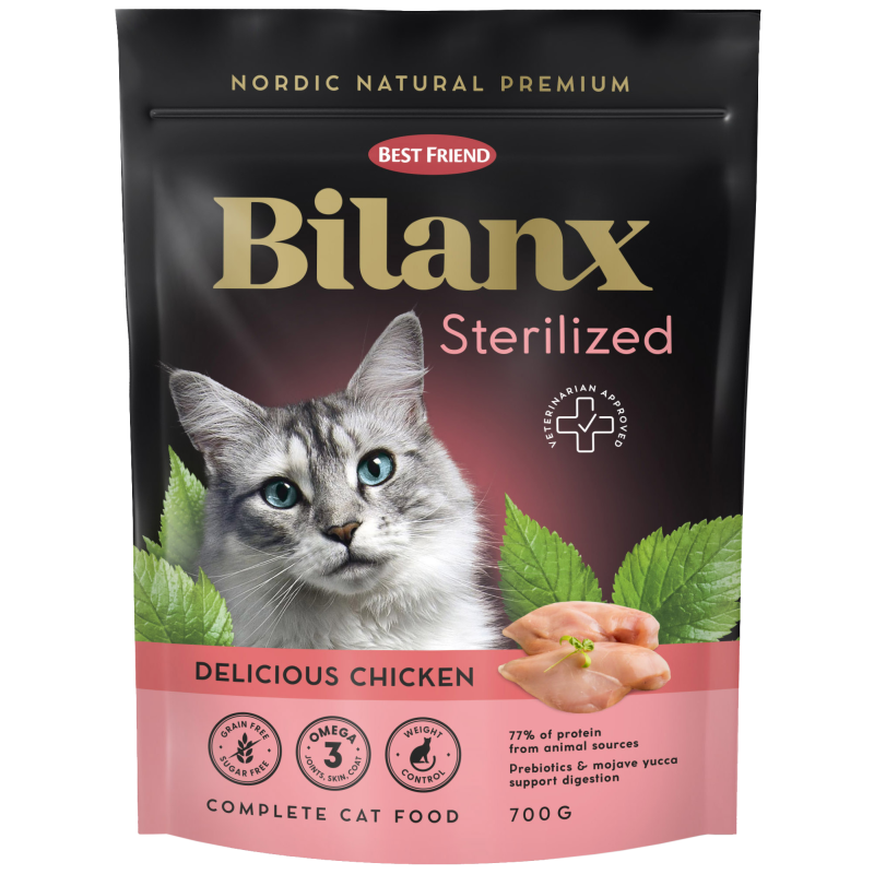 Kissanruoka Best Friend 700 g Bilanx Sterilized kana
