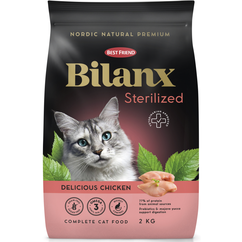 Kissanruoka Best Friend 2 kg Bilanx Sterilized kana