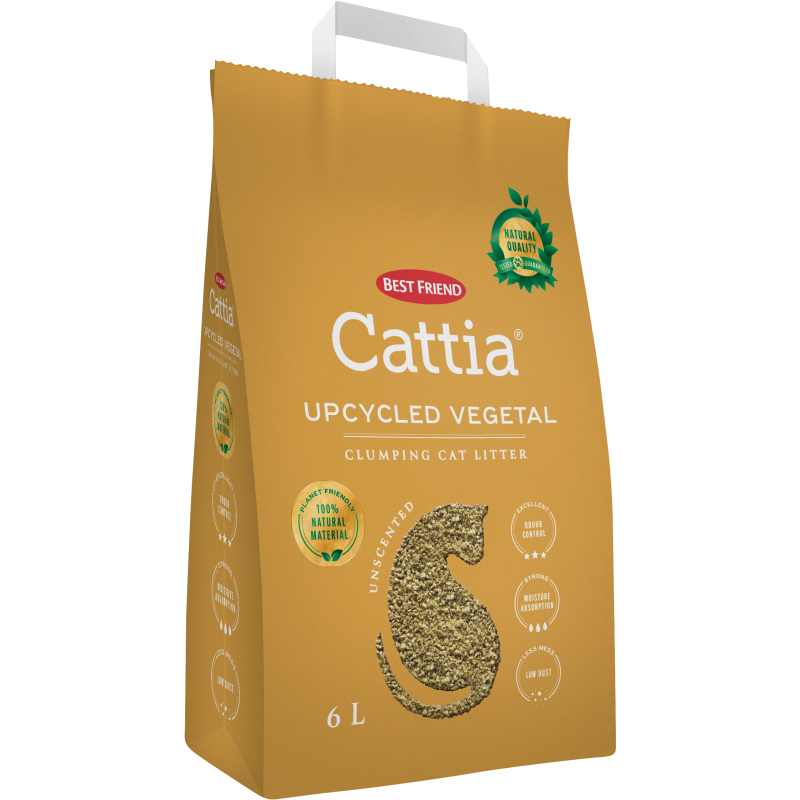 Kissanhiekka Best Friend 6 l Cattia Upcycled Vegetal