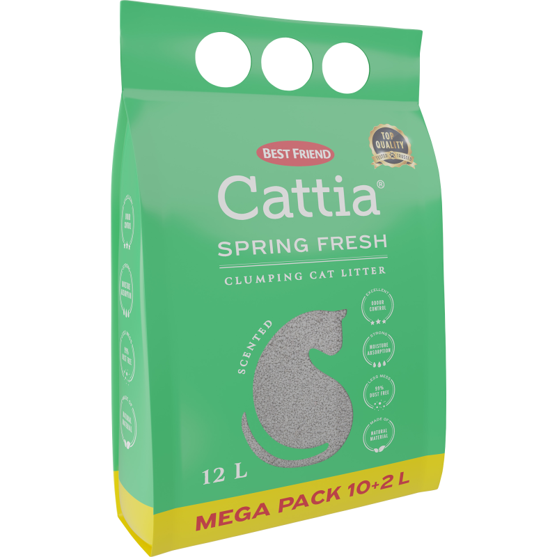Kissanhiekka Best Friend 12 l Cattia Spring Fresh