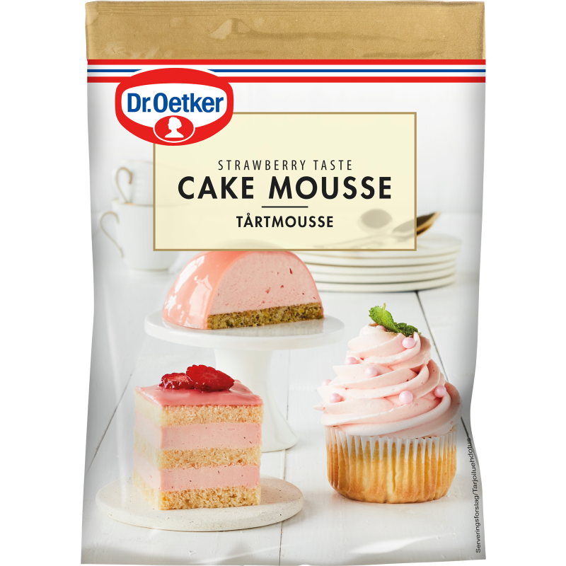 Kakkumousse Dr.Oetker 96 g mansikanmakuinen