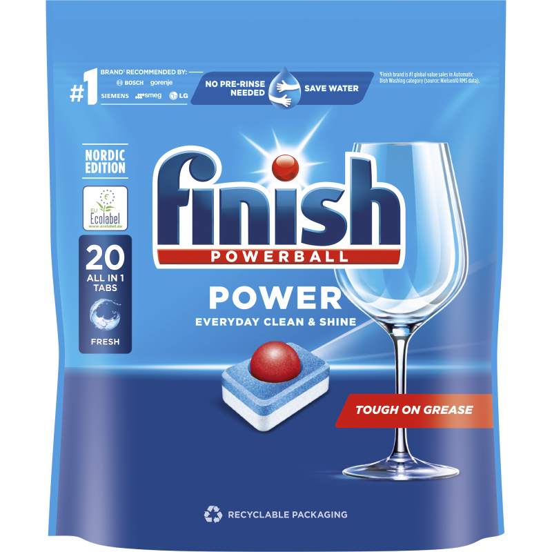 Konetiskitabletti Finish 20 kpl Power All in One