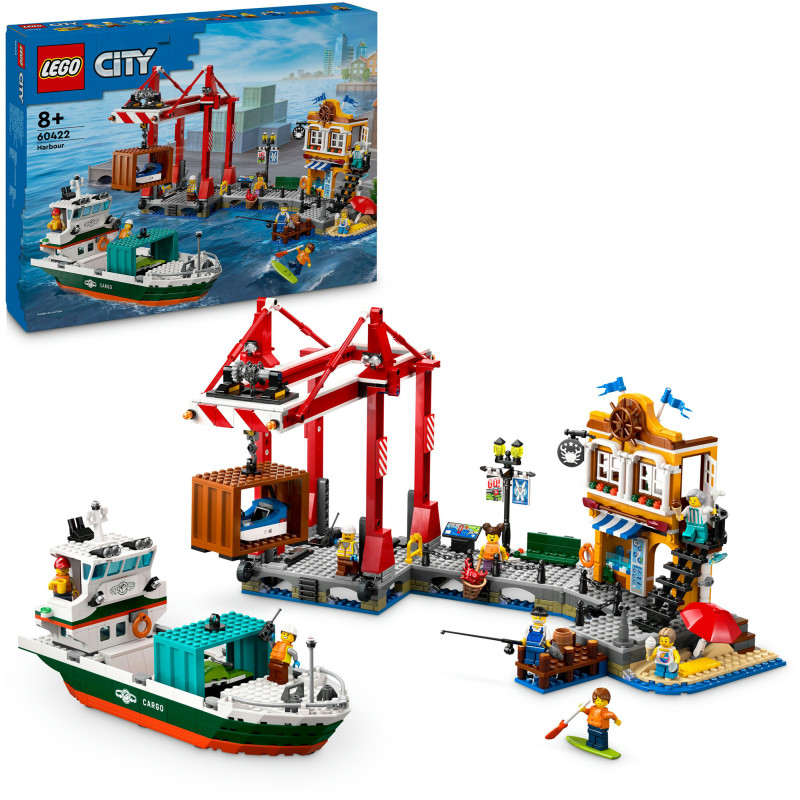 LEGO City 60422 Merisatama ja rahtilaiva