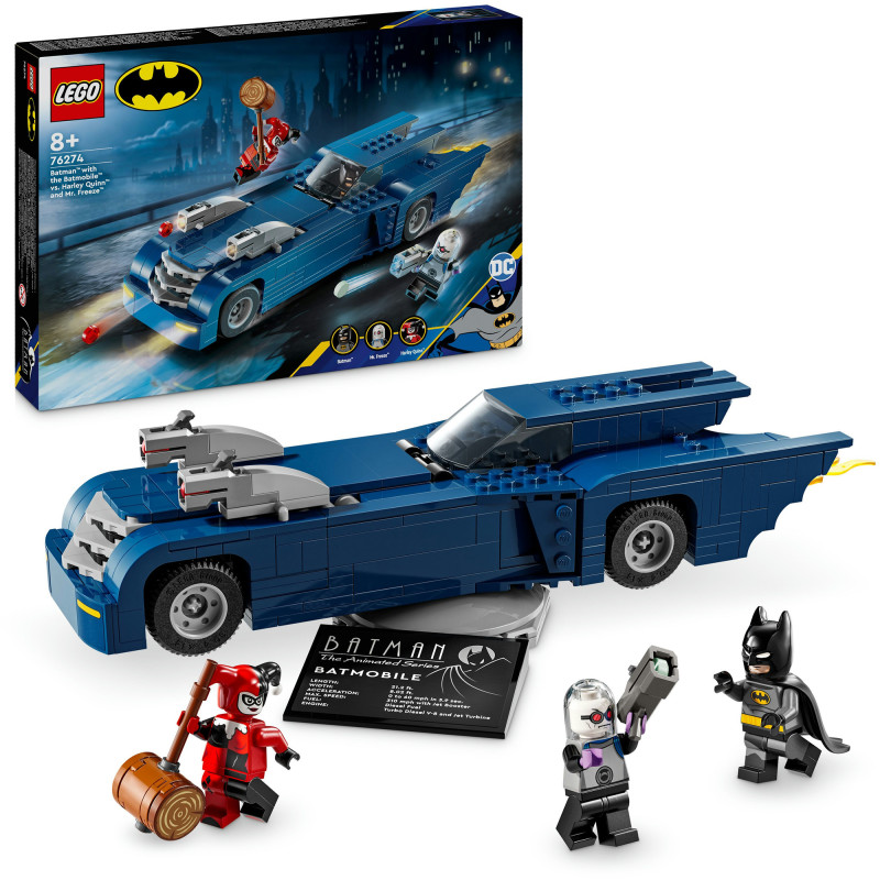 LEGO Super Heroes 76274 Batman ja Batmobile vastaan Harley Quinn ja Pakkasherra