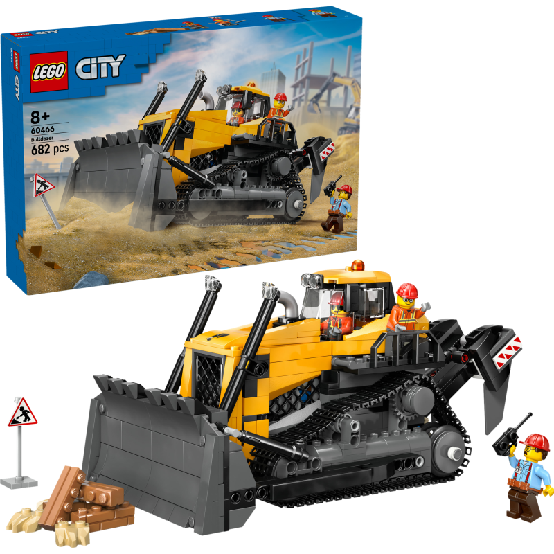 LEGO City Big Vehicles 60466 Keltainen puskutraktori