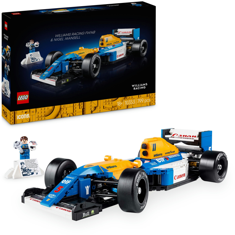 LEGO Icons 10353 Williams Racing FW14B ja Nigel Mansell
