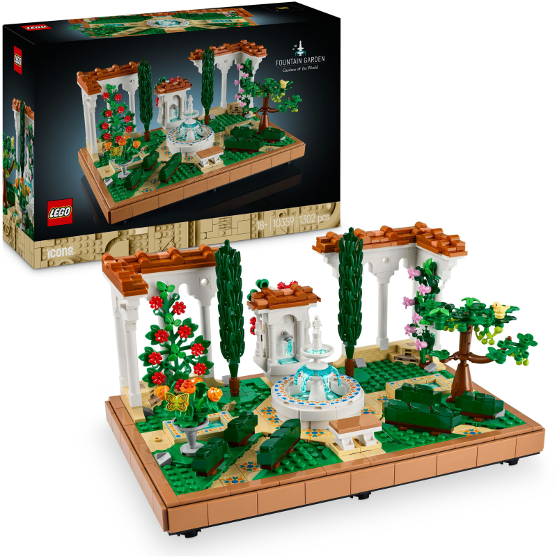 LEGO Icons 10359 Puutarha ja suihkulähde