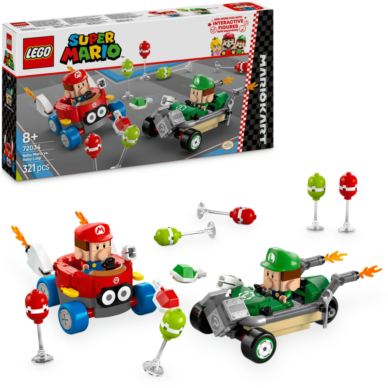 LEGO Super Mario 72034 Mario Kart™ – Baby Mario vastaan Baby Luigi