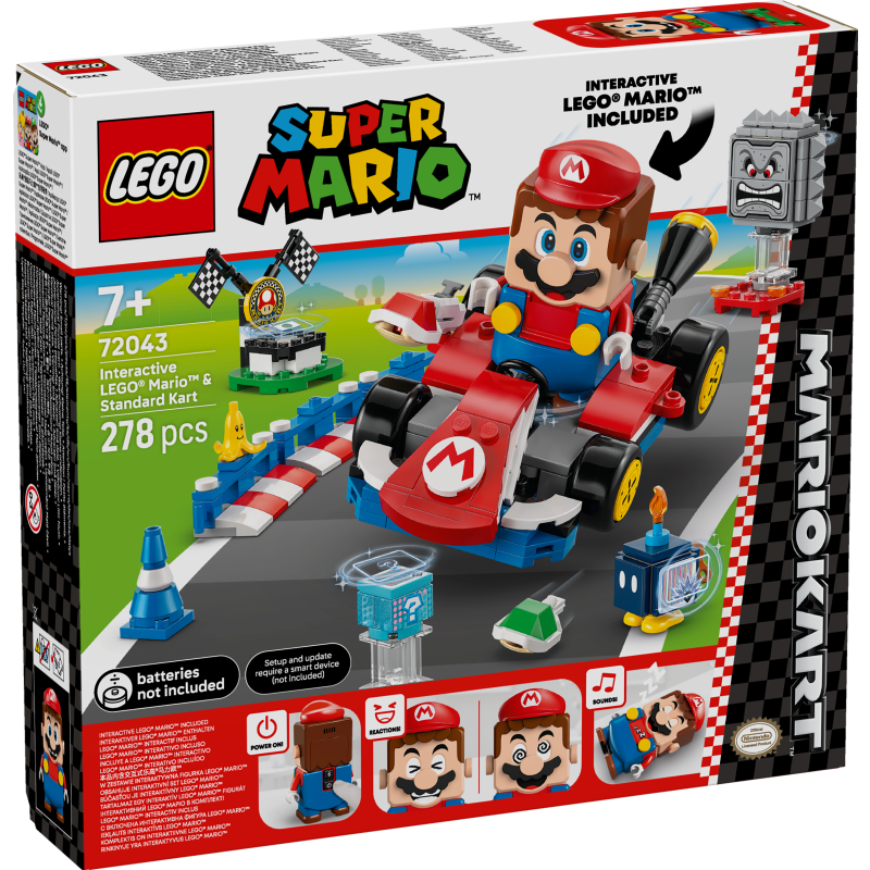 LEGO Super Mario 72043 Mario Kart™ – Interaktiivinen LEGO® Mario™ ja Standard Kart