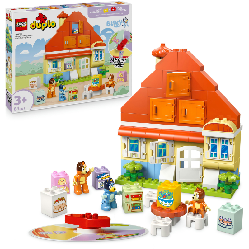 LEGO DUPLO Bluey 10459 Blueyn perheen talo ja muistipeli
