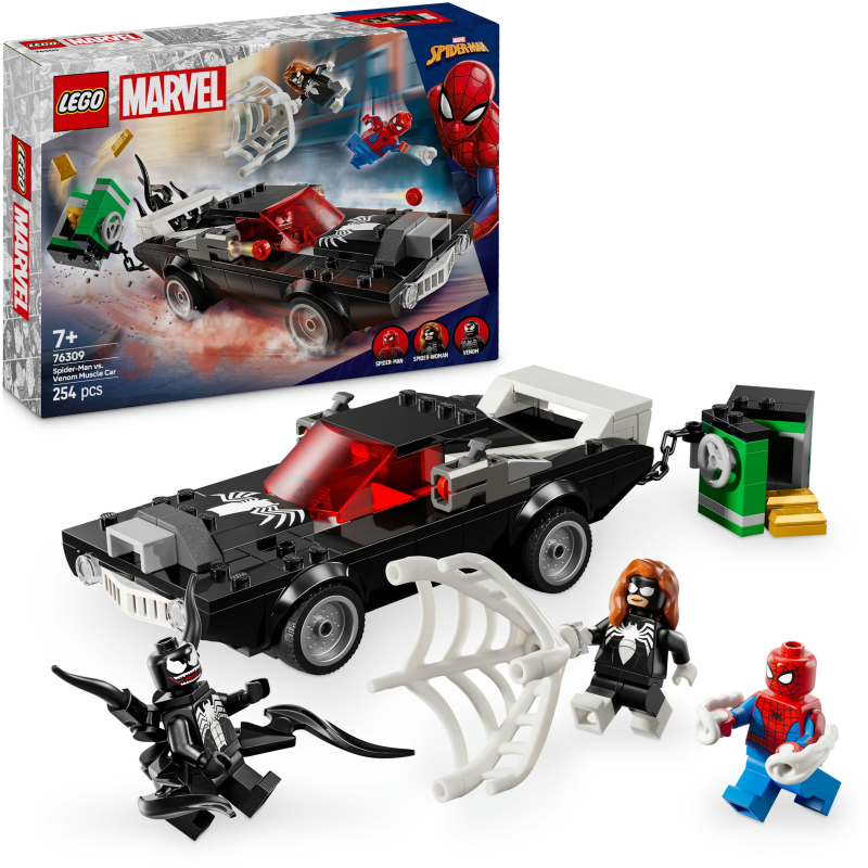 LEGO Super Heroes Marvel 76309 Spider-Man vastaan Venom-muskeliauto