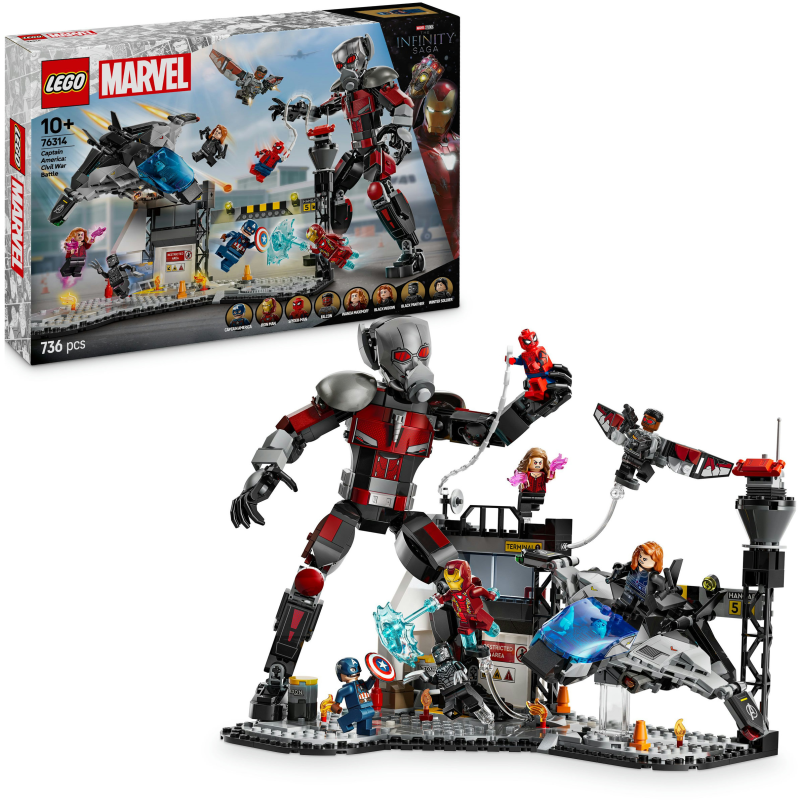 LEGO Super Heroes Marvel 76314 Captain America: Civil War Toimintataistelu