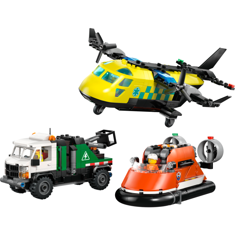 LEGO City Great Vehicles 60505 Lentokone, huoltoauto ja ilmatyynyalus