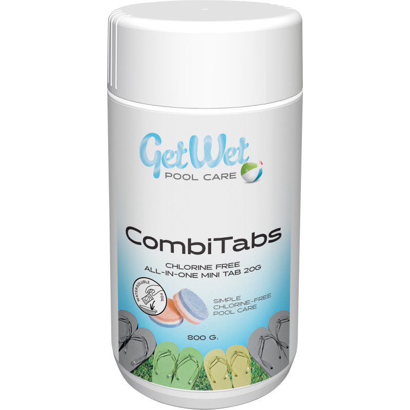 Aktiivihappi GetWet Combitabs Chlorfree 20 g / 800 g