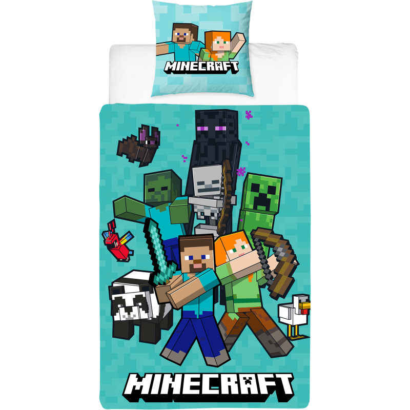 Pussilakanasetti 150 x 210 cm Minecraft