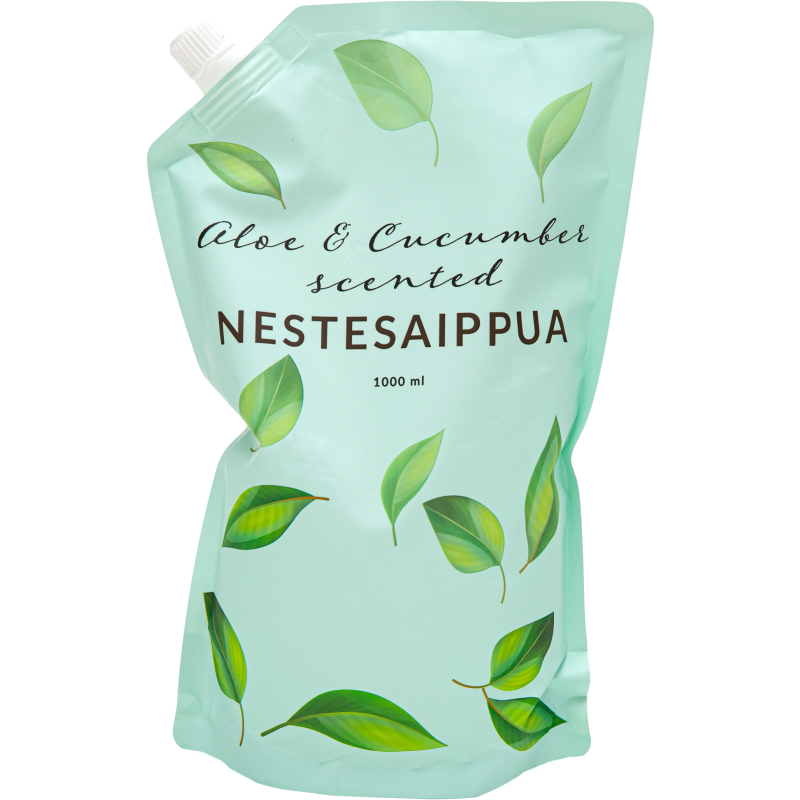 Nestesaippuan täyttöpussi 1 l Aloe & Cucumber