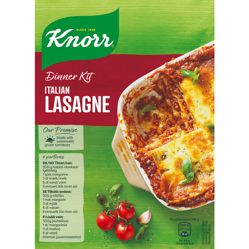 Lasagne ateria-ainekset 262 g 