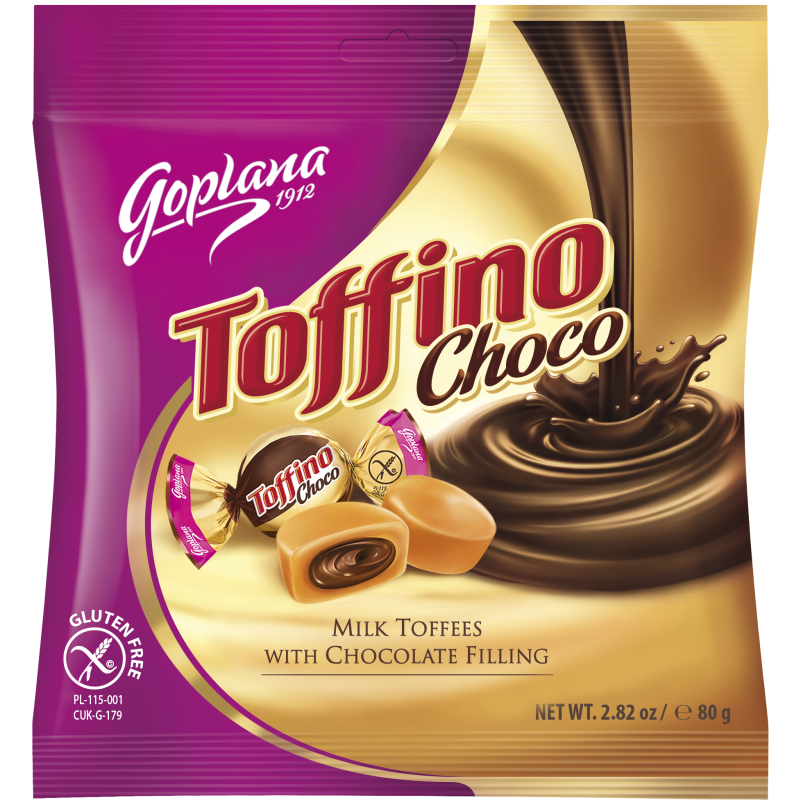 Toffino Goplana 80 g suklaatäytteellä