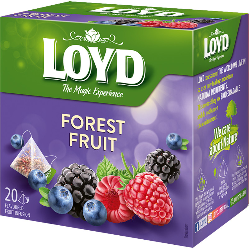 Hedelmätee Loyd 20 kpl Metsämarja pyramidipussi