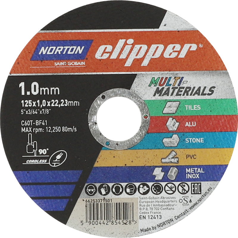 Katkaisulaikka Norton Clipper 125x1.0x22.23mm multimaterial