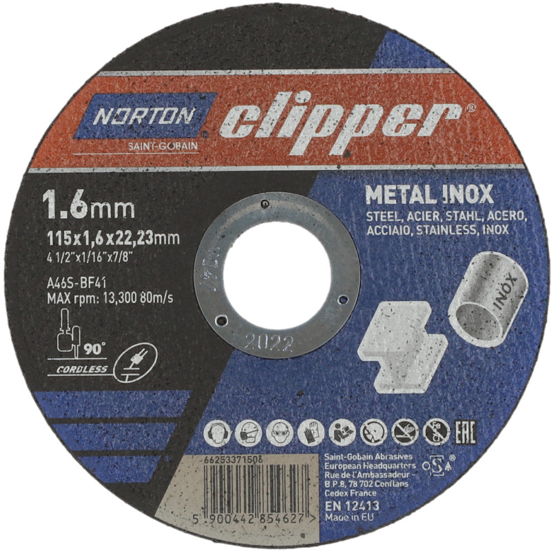 Katkaisulaikka Norton Clipper 115x1,6x22mm metal-inox