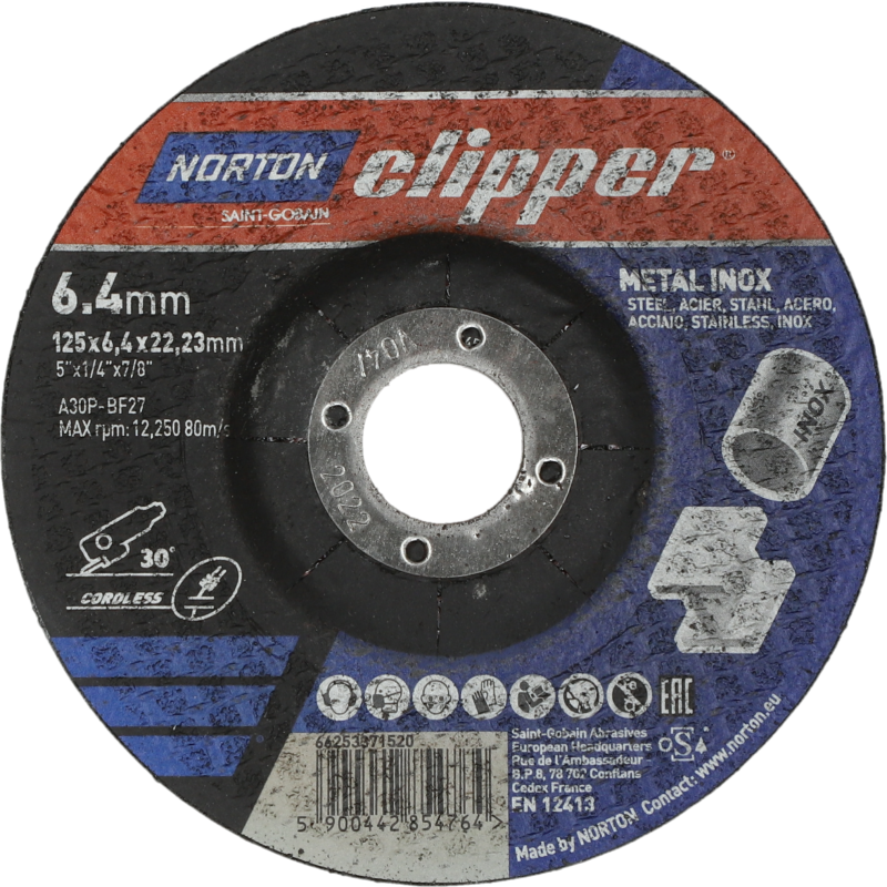 Hiomalaikka Norton Clipper 125x6,4x22,23mm