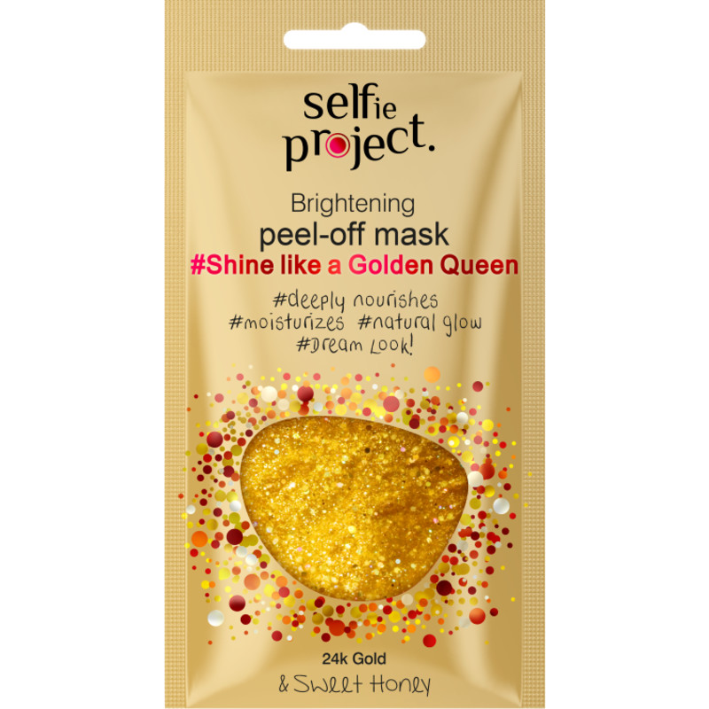 Kasvonaamio Selfie Project Peel-Off kirkastava kulta