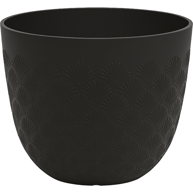 Kukkaruukku Multy Home Scalloped 36 cm, musta