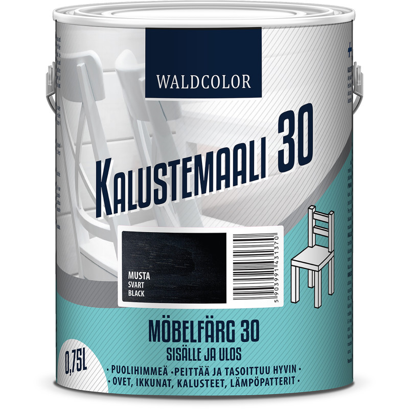 Kalustemaali 30 0,75 l musta
