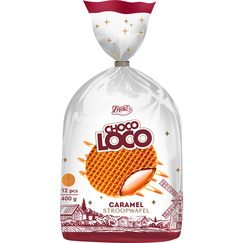Stroopvohveli Choco Loco 400 g karamelli