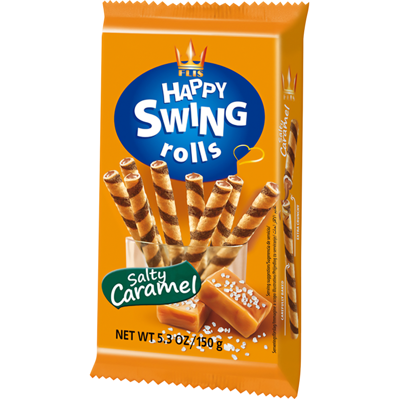 Vohvelirulla Happy Swing Rolls 150 g Salty Caramel