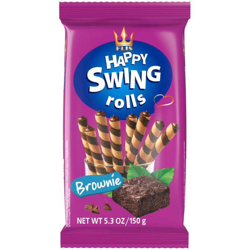 Vohvelirulla Happy Swing Rolls 150 g Brownie