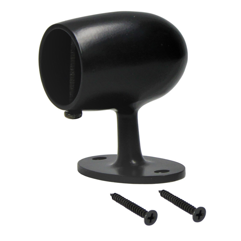 Päätykannatin Ø 36 mm pulverimaalattu musta