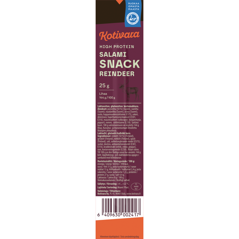 Salami snack Kotivara 25 g Reindeer