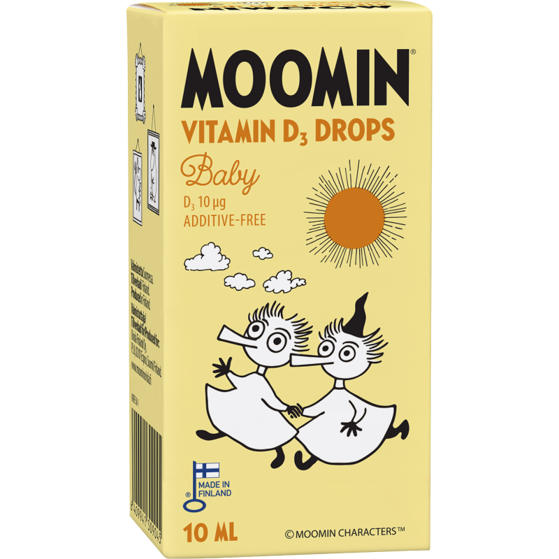 D-vitamiini Moomin 10 ml 10µg Drops
