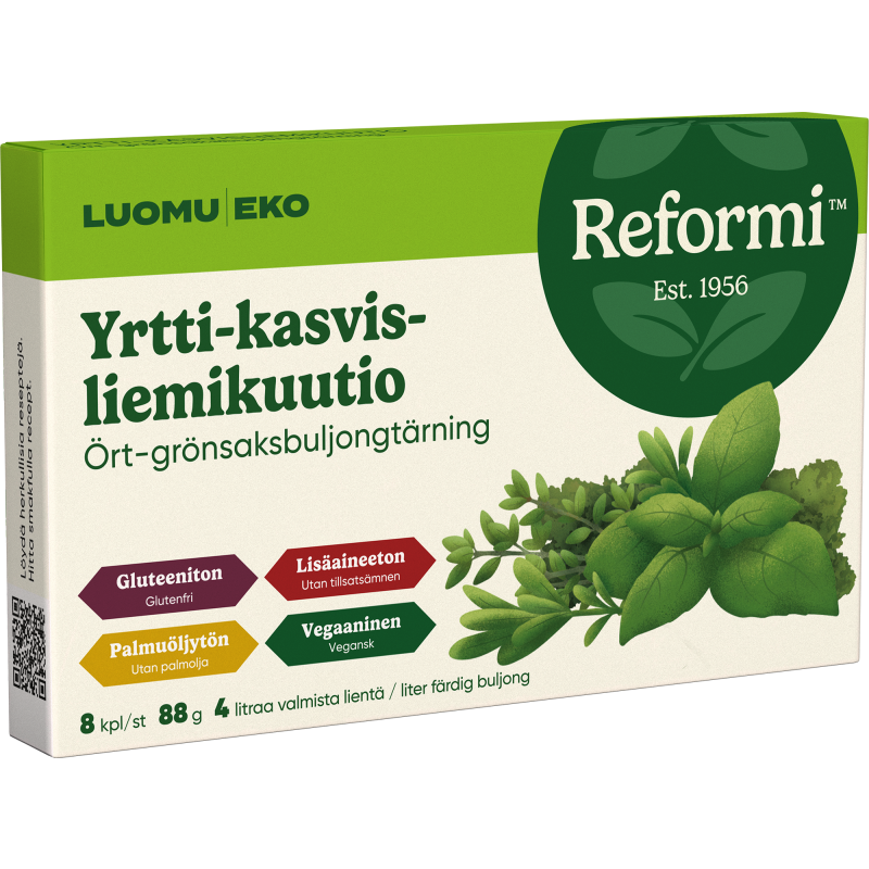 Kasvisliemikuutio Reformi 88 g yrtti