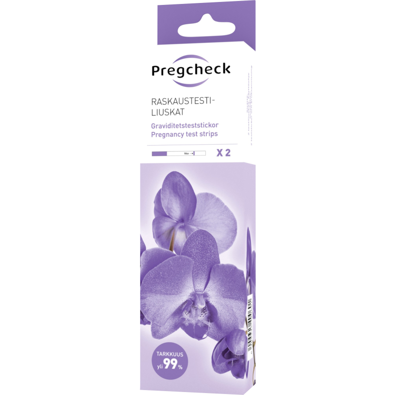 Raskaustestiliuska Pregcheck 2 kpl