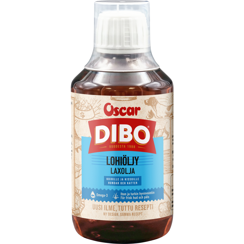 Lohiöljy Dibo 300 ml kissoille ja koirille