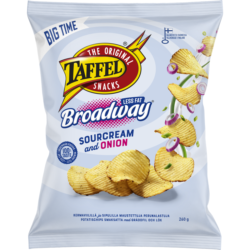 Perunalastu Taffel 260 g Broadway Less Fat