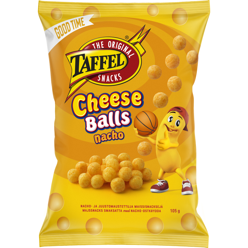Juustosnacks Taffel 105 g Cheese Balls Nacho