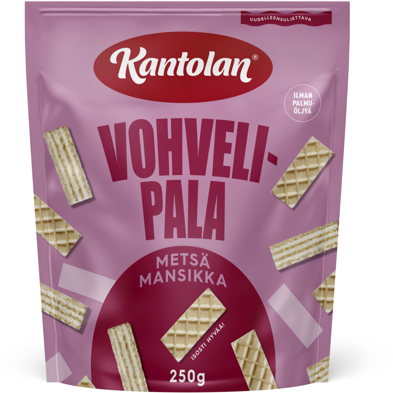 Vohvelipala Kantolan 250 g metsämansikka