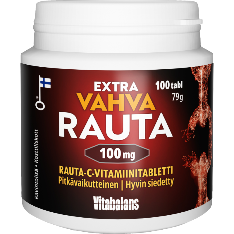 Extra vahva rauta 100 mg 100 kpl