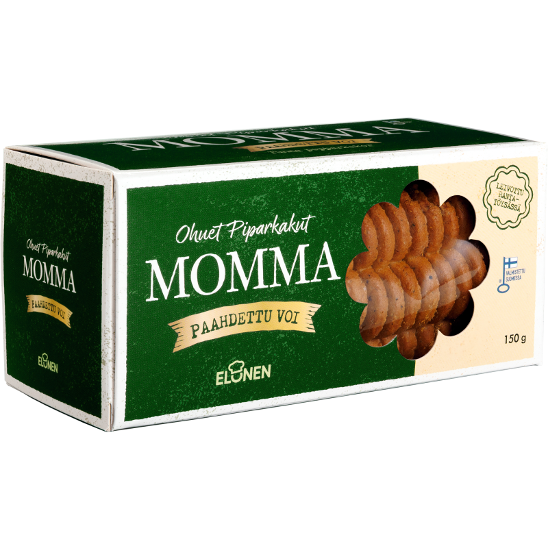 Ohuet piparkakut Momma 150 g paahdettu voi