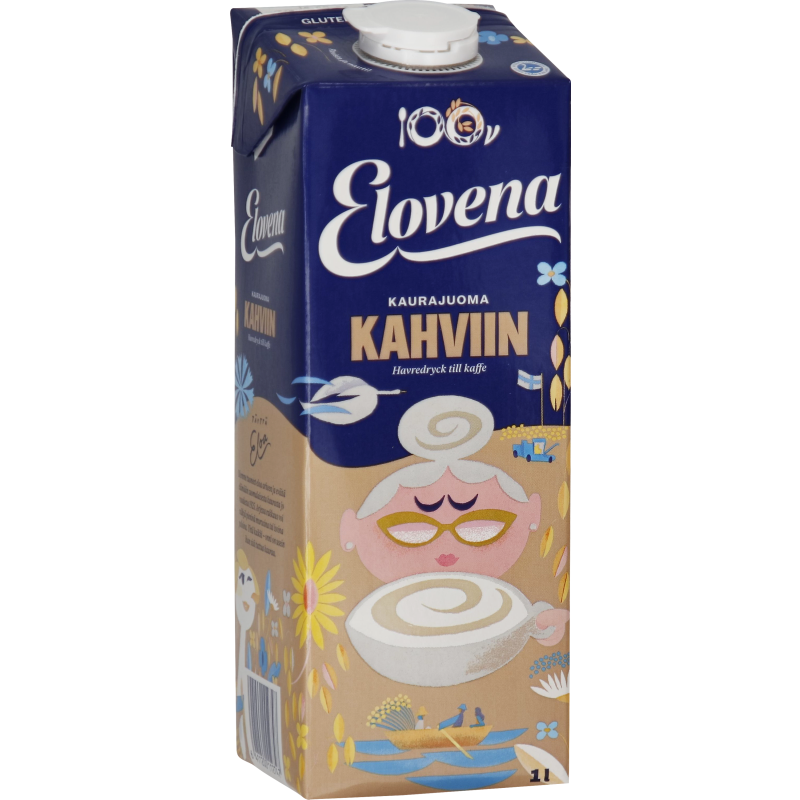 Kaurajuoma kahviin Elovena 1 l
